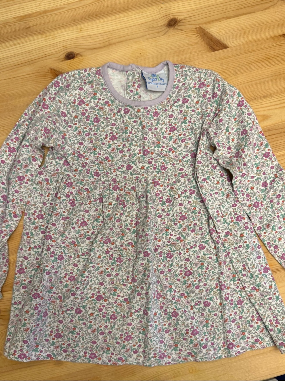 Eyelet & Ivy cotton knit dress lavender size 4 EUC